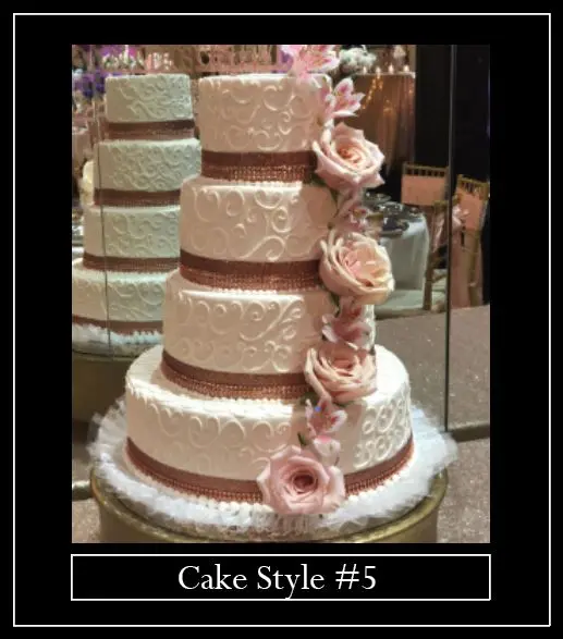 A picture of a cake with the words " cake style # 5 ".