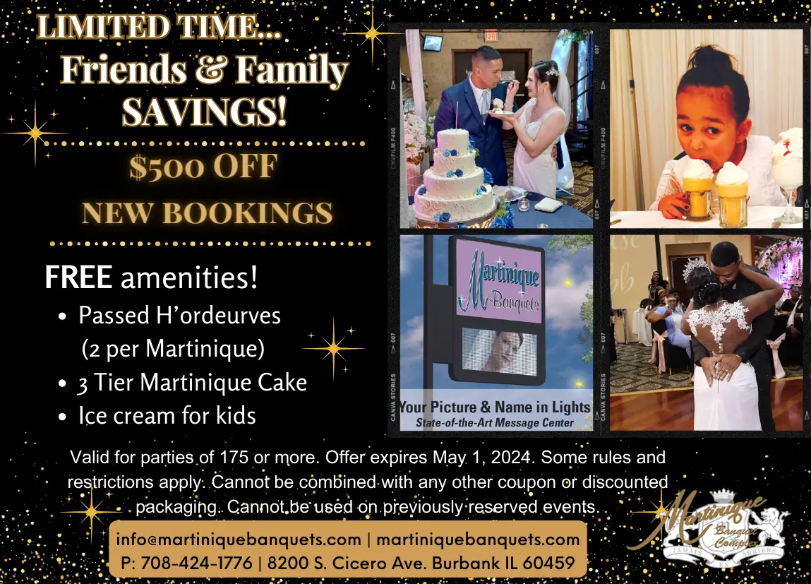 A flyer for friends and family savings.